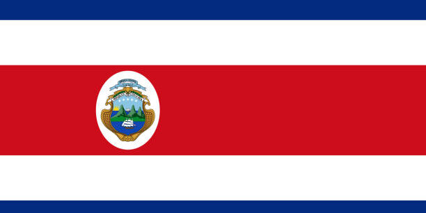 Central American country flag of Costa Rica